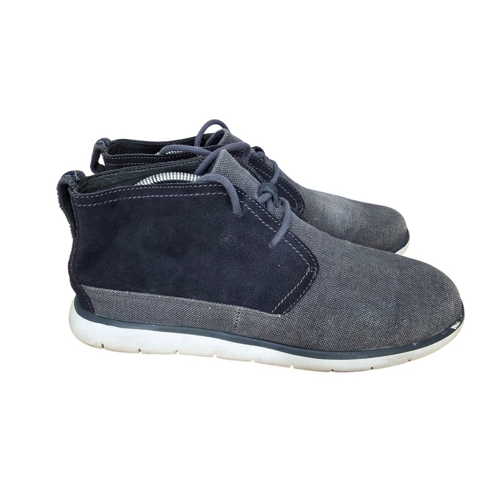 UGG Chukka Boots Mens 9 Grey Freamon Canvas Athleisure Everyday Sneakers Rugged